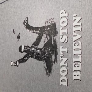 Bella Canvas Ladies T-Shirt Size L Big Foot Riding The Loch Ness Monster UFO'S